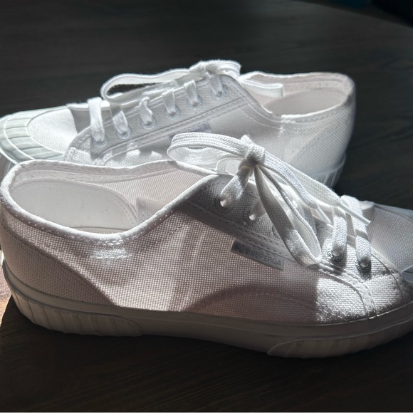 Superga platform shoes , never worn , brand new white sneakers size 8